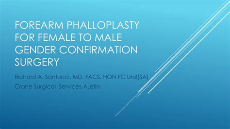 faloplastia|Phalloplasty Gender Confirmation Surgery